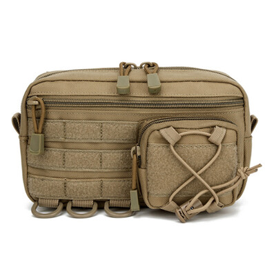 Tactical Molle Pouch Οριζόντια τσάντα διαχειριστή με μπροστινή τσέπη με κορδόνι περίσφιξης EMT Pouch EDC Utility Orgaznier Τσάντα για υπαίθρια τσάντα κυνηγιού