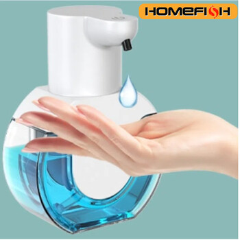 Homefish Smart Soap Dispenser 420 ml безконтактен сензор за движение Устройство за измиване на ръце Дозатор за течен сапун, монтиран на стена