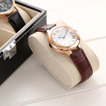 6 θέσεις PU Δερμάτινο ρολόι αποθήκευσης PU WristWatch Box Θήκη αποθήκευσης Organizer Μαύρο βραχίονα ρολογιού Κιβώτιο οθόνης