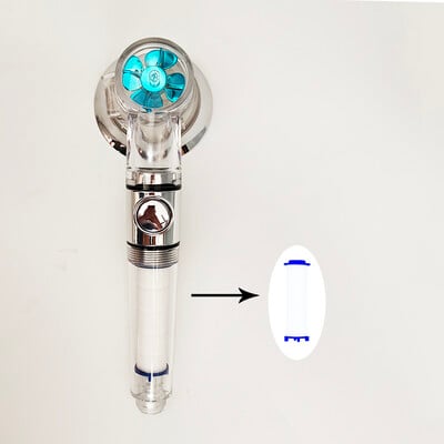 Νέας σχεδίασης κεφαλή ντουζιέρας έλικας υψηλής πίεσης εξοικονόμησης νερού με ρυθμιζόμενο κουμπί ενσωματωμένο φίλτρο κεφαλής ντους χειρός