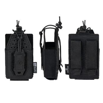 TOPTACPRO Tactical Mini Radio Pouch Molle Walkie-talkie Interphone Pouch Duty Tactical Molle Tool Pouch 8524