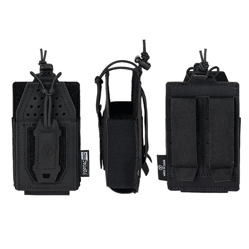 TOPTACPRO Tactical Mini Radio Pouch Molle Racija Interphone Pouch Duty Tactical Molle Tool Pouch 8524