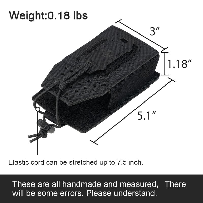 TOPTACPRO Tactical Mini Radio Pouch Molle Racija Interphone Pouch Duty Tactical Molle Tool Pouch 8524
