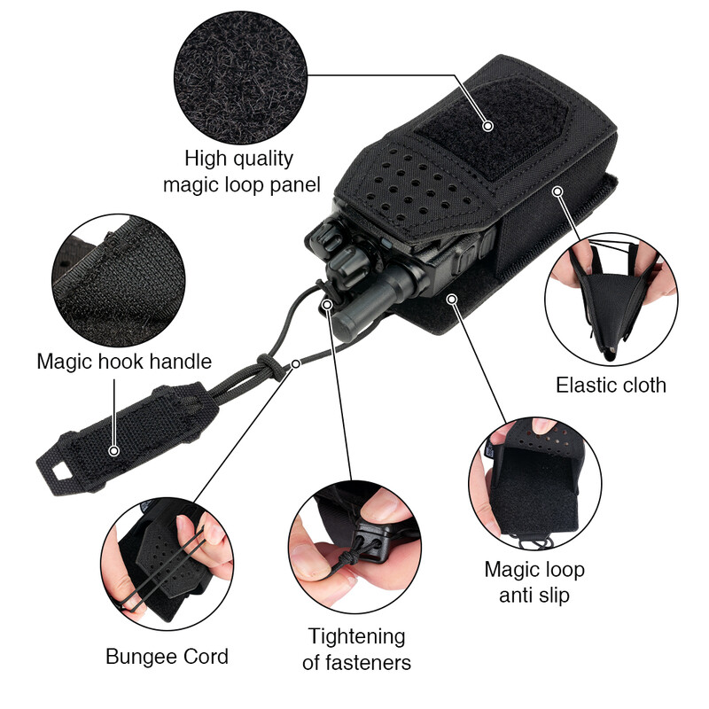 TOPTACPRO Tactical Mini Radio Pouch Molle Racija Interphone Pouch Duty Tactical Molle Tool Pouch 8524