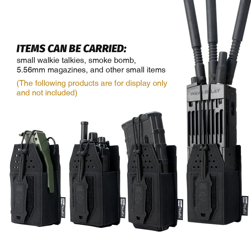 TOPTACPRO Tactical Mini Radio Pouch Molle Racija Interphone Pouch Duty Tactical Molle Tool Pouch 8524