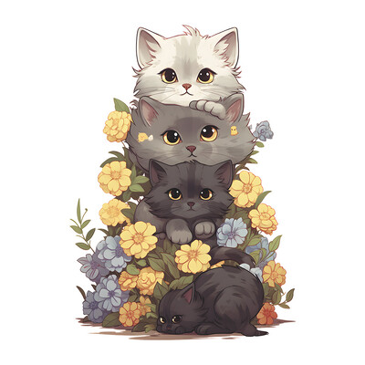 Cute Cat Vinyl παιδικά αυτοκόλλητα τοίχου για διακόσμηση δωματίου κοριτσάκι Αξεσουάρ κρεβατοκάμαρας Αυτοκόλλητη ταπετσαρία διακόσμηση τοίχου Διακόσμηση δωματίου