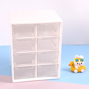 Ins Desktop Six House Grid Desktop Popular Storage Box Тип чекмедже Кутия за съхранение Cosmetics Storage Cream Glue Diy Storage Box