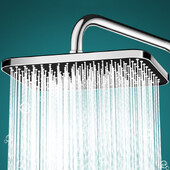 Μεγάλο πάνελ Μεγάλης ροής Υπερφόρτιση Βροχόπτωσης Τοποθετημένη κεφαλή ντους 360 περιστροφής υψηλής πίεσης Abs Thicken Μπάνιο Ντους