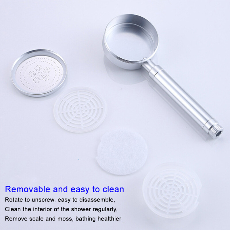 1vnt dušo galvutė Vonios kambario priedai Erdvė Aliuminis dušo antgalis Slėginis rankinis dušo antgalis Chuveiro Douche ванна