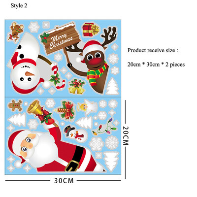 Crăciun Om de Zăpadă Căprior Moș Crăciun Autocolante pentru fereastră din sticlă pentru Decorare de Anul Nou Decor mural pentru cameră Decor pentru perete Electrostatic