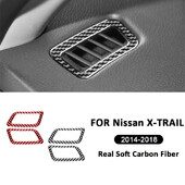 2 ks nálepky na vývod vetracieho otvoru klimatizácie z uhlíkových vlákien do interiéru auta pre Nissan X-TRAIL 2014-2018 príslušenstvo