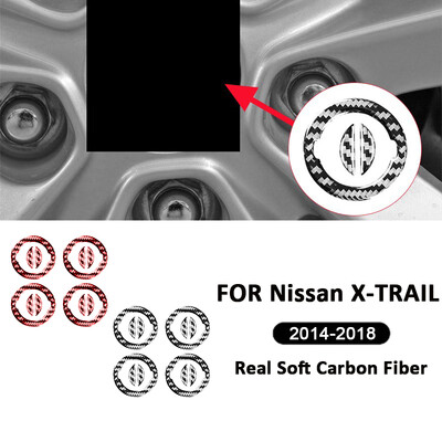 4GAB automašīnas ārējās automašīnas riteņu centra rumbas vāciņi emblēmas modifikācijas dekorācijas uzlīmes Nissan X-TRAIL 2014-2018 piederumiem