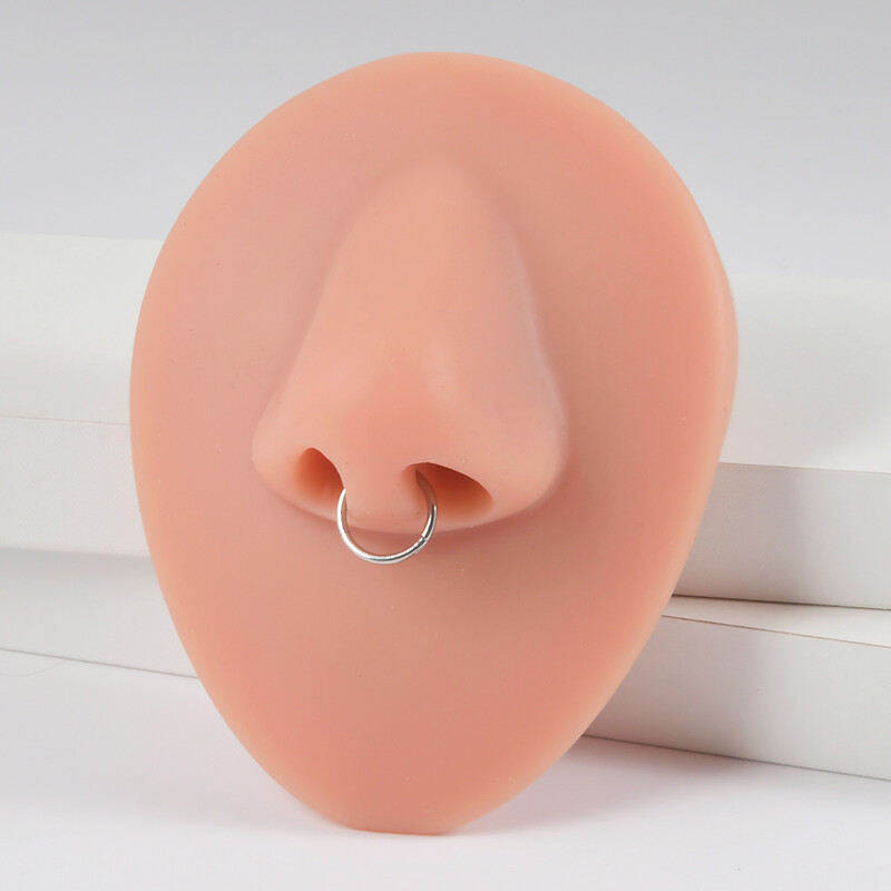 1 db sebészeti acél septum Clicker szegmens csuklós gyűrűs orr szemöldök ajak karika fül porc Tragus Helix füllebeny piercing ékszer