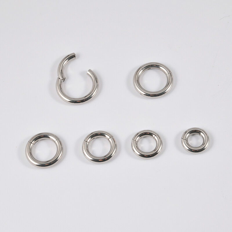 1 db sebészeti acél septum Clicker szegmens csuklós gyűrűs orr szemöldök ajak karika fül porc Tragus Helix füllebeny piercing ékszer