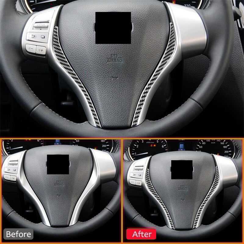 Autocolante decorative pentru interiorul mașinii din fibră de carbon SUV volan panou central cadru pentru accesorii Nissan X-TRAIL 2014-2018