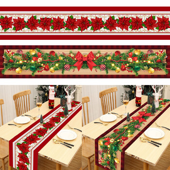 2024 Christmas Table Runner Καλά Χριστουγεννιάτικα Διακοσμητικά για το Σπίτι Τραπεζομάντηλο Navidad Noel Kerst Χριστουγεννιάτικα δώρα Πρωτοχρονιάς 2025 Natal