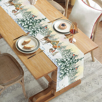 2024 Christmas Table Runner Καλά Χριστουγεννιάτικα Διακοσμητικά για το Σπίτι Τραπεζομάντηλο Navidad Noel Kerst Χριστουγεννιάτικα δώρα Πρωτοχρονιάς 2025 Natal