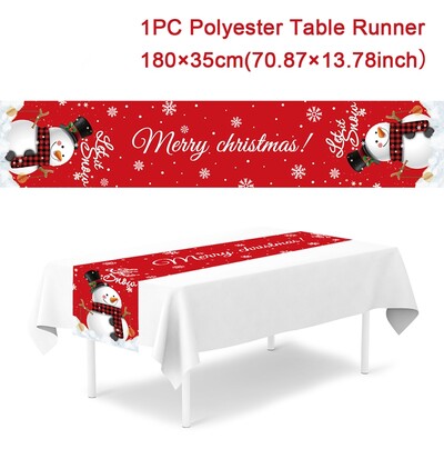 2024 Christmas Table Runner Весела Коледа Декорации за дома Покривка Navidad Noel Kerst Коледни подаръци Нова година 2025 Natal