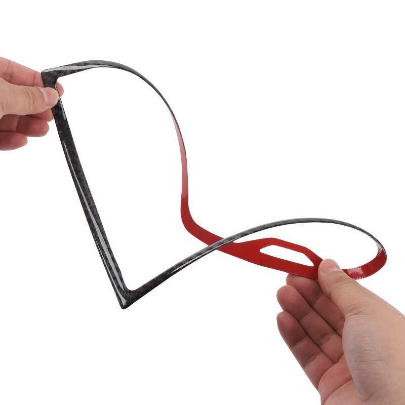 Dodge Chargeri 2015-2023 süsinikkiust auto kaaspiloodi õhukonditsioneeri väljalaskeava raami trimmiriba kaunistuskleebis autoosade jaoks