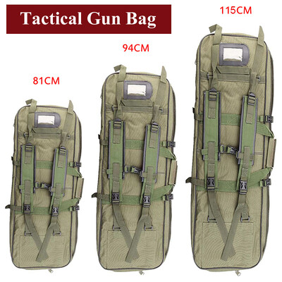 81cm 94cm 115cm Taktikai vadásztáska Airsoft puska négyzetes hordtáska vállpánttal, fegyvervédő tokkal Nylon hátizsák