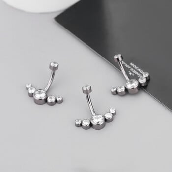 1Pc G23 Titanium Belly Button Ring Crystal Navel Piercing Ombligo Piercing Navel Belly Ring for Sexy Women Body Jewelry 14G