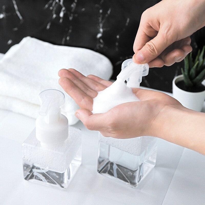 Dávkovač peny 250/450 ml, prenosný dávkovač mydla, tekuté mydlo, fľaše s pumpičkou na šampón, cestovné doplnky do kúpeľne