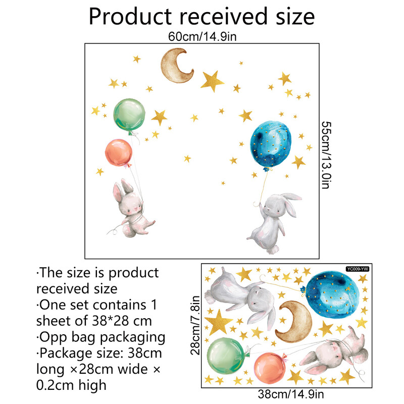 Autocolant luminos de perete Desene animat care strălucește în întuneric Autocolante de perete pentru camere de copii Dormitor Tavan Decor pentru casa Decalcomanii fluorescente