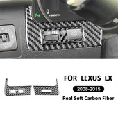 2GAB Lexus LX 2008-2015 oglekļa šķiedras auto instrumentu paneļa kreisās labās pogas pogas vāka rāmja apdares interjera uzlīme