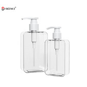 Dozator pătrat transparent de săpun Flacon de loțiune de blat cu pompă Dozator de săpun lichid pentru loțiune de baie, reîncărcabil Emp