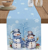 Om de zăpadă de Crăciun Ramă de copac din pădure Afecțiuni de masă din in Decor pentru nuntă Afecțiuni de masă de iarnă de Crăciun Decorațiuni de Crăciun