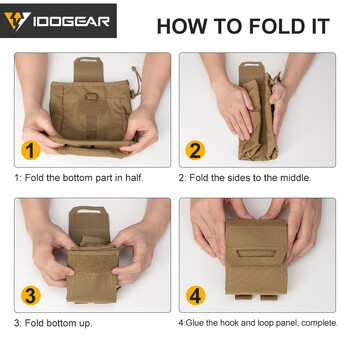 IDOGEAR Tactical Foldable Recycling Bag Dump Pouch MOLLE Drop Pouch 3577