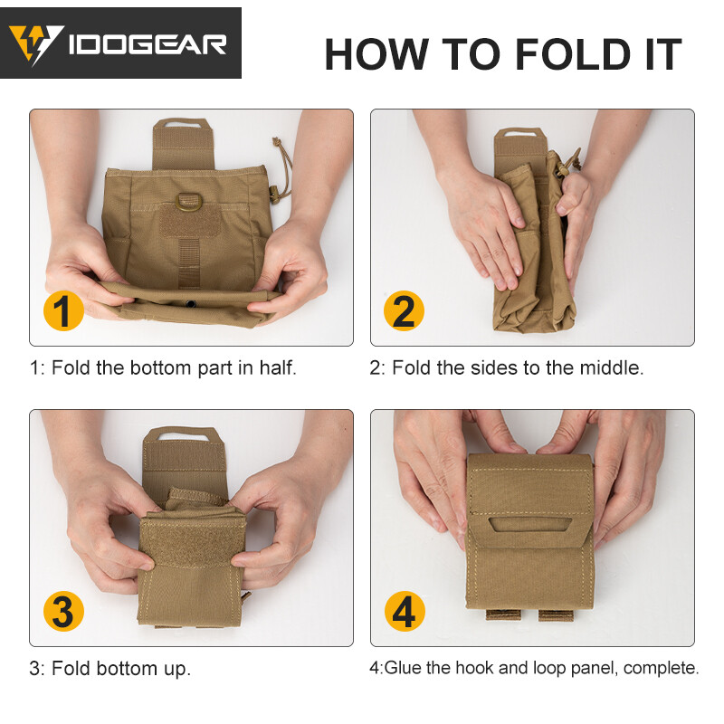 IDOGEAR Tactical összecsukható újrahasznosító táska kidobótasak MOLLE Drop Pouch 3577