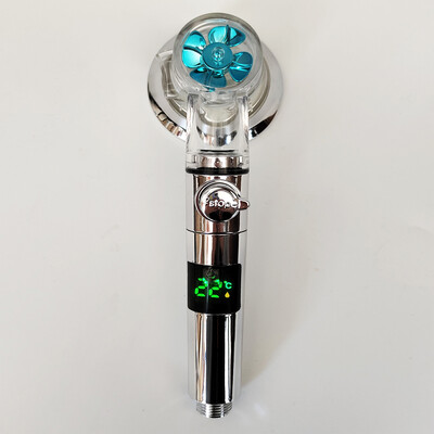 Temperatură Afișaj digital Cap de duș Negru 3 moduri Duză de pulverizare de înaltă presiune Duș sub presiune Ploaie Accesorii pentru baie