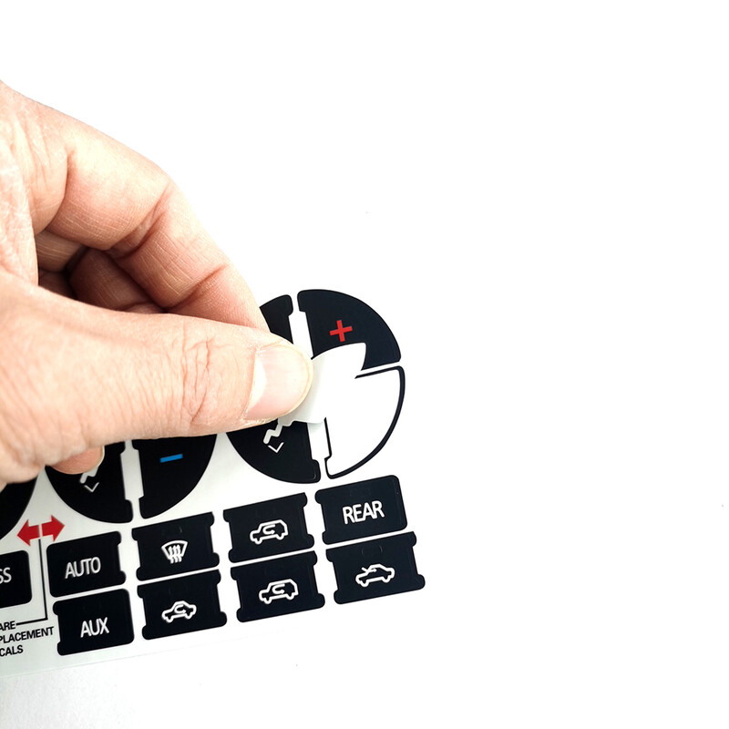 Automobilio radijo prietaisų skydelio valdymo mygtuko remonto lipdukai Dekoratyvinis lipdukas A/C mygtuko lipdukas GM Chevrolet priedo interjero dekoras