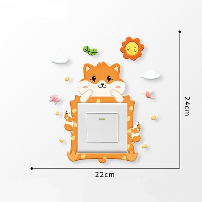 3D jednorog prekidač naljepnica crtani film dječje sobe svjetleće naljepnice poklopac prekidača zidna svjetiljka jednorog utičnica naljepnice ukras