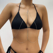 Beach Wind strasszlánc bikini Street Pat Simple Street Pat mellkas testlánc Rave szexi test deréklánc nőknek