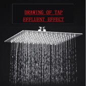 Ruudukujuline ümmargune roostevaba teras Üliõhuke juga vihma suur dušipea, surve all olevad vannitoatarvikud