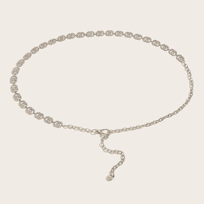 Novi modni Ins Wind Rhinestones Metalni lanac za tanak struk Svestrani dodaci za haljine Trendy Remen Visokokvalitetni Rhinestones Blještavi