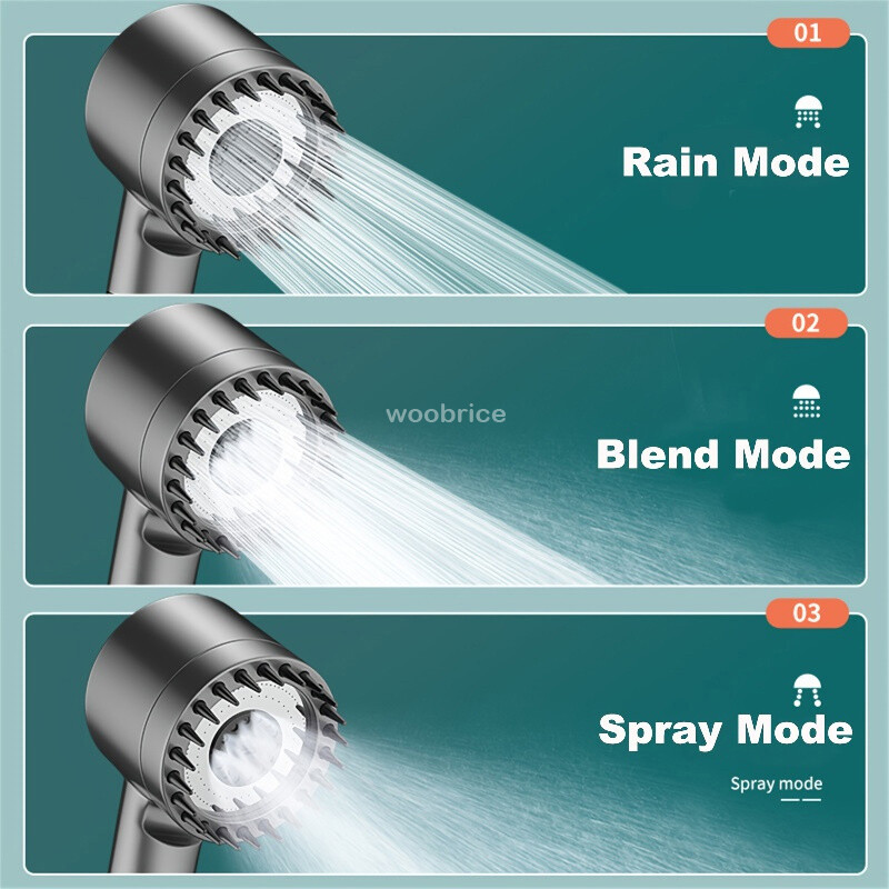 Dušo galvutė vonios kambariui Dušo rankenėlės Dušo galvutė Filtruota Buitinė Reguliuojama aukšto slėgio vandens masažo galvutė