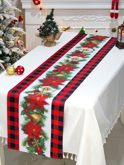 Boldog karácsonyt Diótörő nyomtatott vászon asztali futó karácsonyi parti dekoráció Téli újév ünnep asztali futó karácsonyi dekoráció