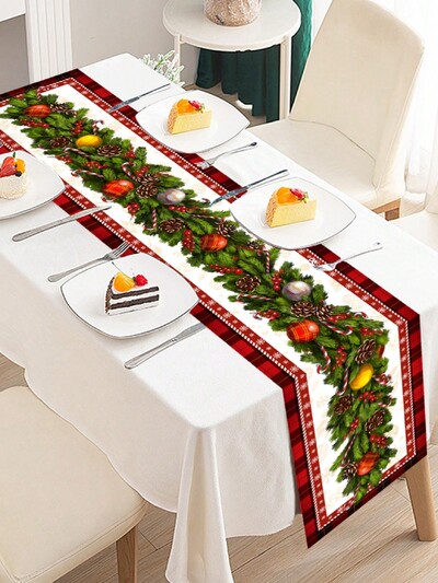 Boldog karácsonyt Diótörő nyomtatott vászon asztali futó karácsonyi parti dekoráció Téli újév ünnep asztali futó karácsonyi dekoráció