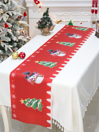 Boldog karácsonyt Diótörő nyomtatott vászon asztali futó karácsonyi parti dekoráció Téli újév ünnep asztali futó karácsonyi dekoráció