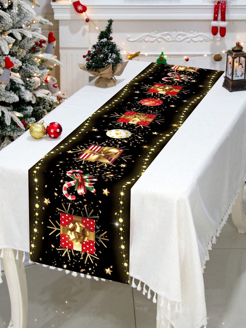Boldog karácsonyt Diótörő nyomtatott vászon asztali futó karácsonyi parti dekoráció Téli újév ünnep asztali futó karácsonyi dekoráció