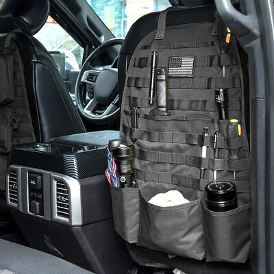 Automobilio sėdynės atlošo laikiklis Universalus Molle sėdynės atlošo organizatorius Tactical Molle transporto priemonės skydelis Automobilio sėdynės užvalkalo apsauginis saugojimo maišelis