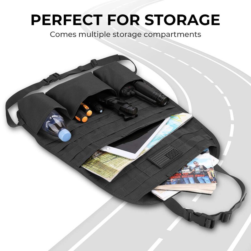 Automobilio sėdynės atlošo laikiklis Universalus Molle sėdynės atlošo organizatorius Tactical Molle transporto priemonės skydelis Automobilio sėdynės užvalkalo apsauginis saugojimo maišelis