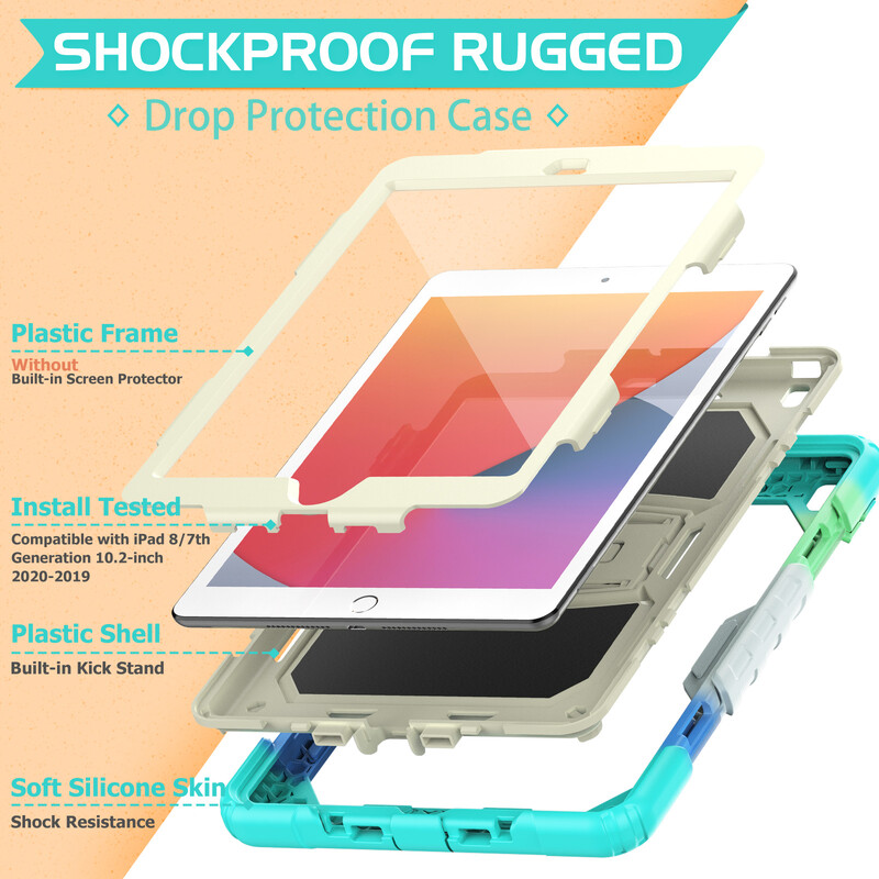 Silikónové puzdro s vysokým výkonom pre iPad 10. generácie, detský stojan, kryt pre iPad Pro 11 Air 5 4 10,9 7/8/9. 10,2 9,7 5/6. Mini 6 5