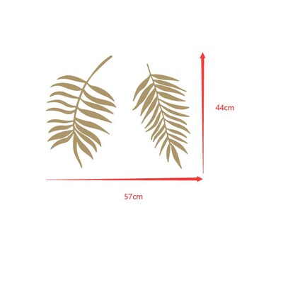 2 db Nagy pálmalevél Monstera matrica Trópusi levél fali matrica Nappali Hálószoba bakelit matrica Levelek Esküvői matrica 2336