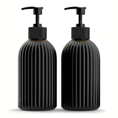 2 buc/set 500 ml dozator de sapun din plastic/pompa din bambus reincarcabila baie sampon lotiune vase de bucatarie recipient sticle goale