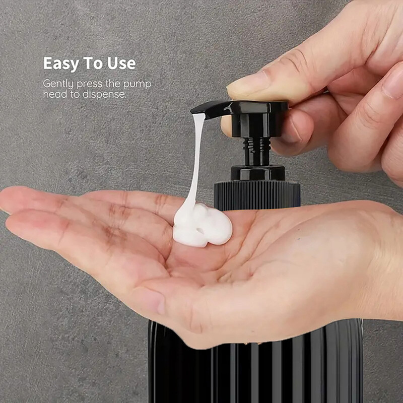 2 buc/set 500 ml dozator de sapun din plastic/pompa din bambus reincarcabila baie sampon lotiune vase de bucatarie recipient sticle goale