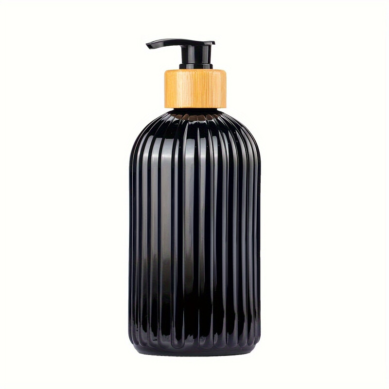 1db műanyag szappanadagoló fürdőszobai bambusz szivattyús konyhai kézi szappanadagoló fürdőszobai